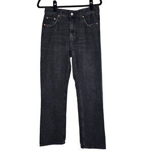 Denim Forum 25 Black The Comfy Low Rise Loose Jeans Straight Leg Mid Rise 30L